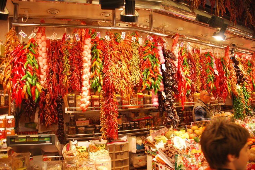 Chillies, La rambla Market, Barcelona